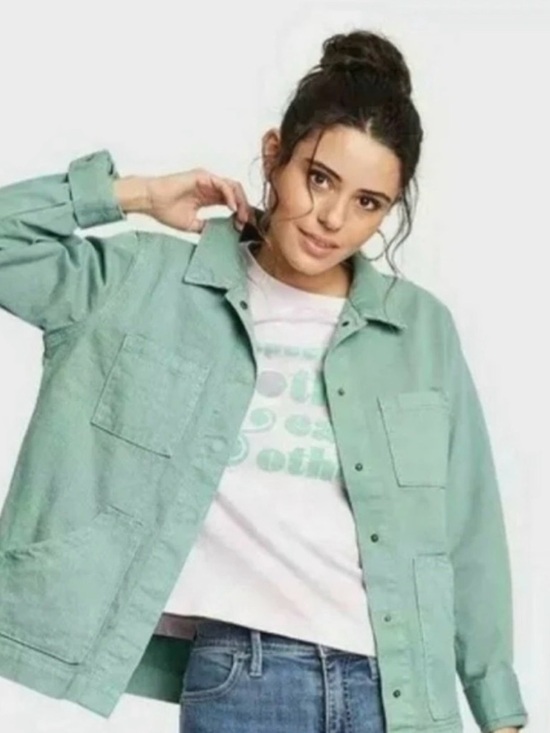 Jackets & Blazers - Universal Thread Women's GreenDenim Utility Chore Jacket